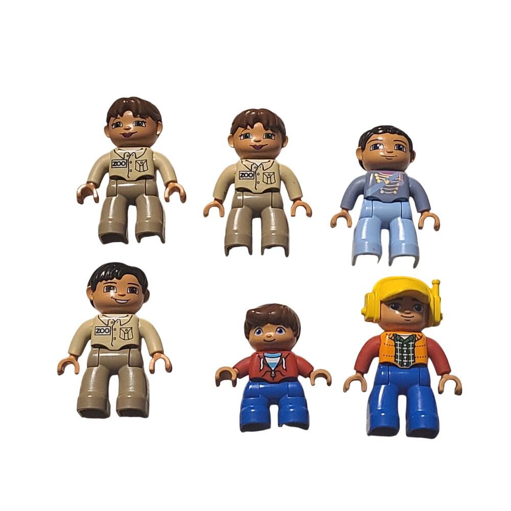 Duplo Lot Of (6) Figure People Pieces Minifigures Mixed Men Women